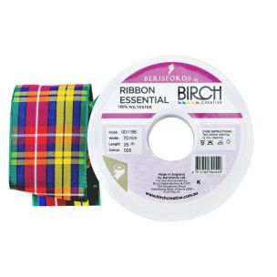 **-Ribbon Tartan-** 70mmx25mt 005 Buchanan ##-Berisfords 001195-005BUCHANAN-##