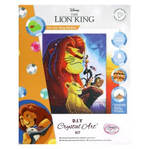 **-Craft Buddy Disney Crystal Art Kit 40x50cm-** Lion King Medley ##-Craft Buddy 020947-LION-KING-##