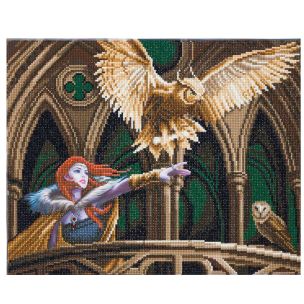 **-Craft Buddy Crystal Art Kit Owl Messenger 40x50cm-** ##-Craft Buddy 020951-OWL-MESSENGER-##