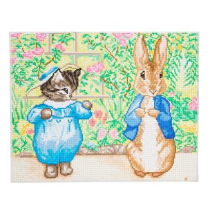 **-Craft Buddy Peter Rabbit Crystal Art Canvas Kit Peter & Tom Kitten 40x50cm-** ##-Craft Buddy 020972-PETER-RABBIT-TOM-KITTEN-##