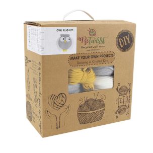 **-Retwisst Owl Rug Kit-** Grey/White Rg - 001 Sb#25 ##-Retwisst 036102-##