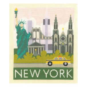 **-My Cross Stitchcityscapes-** New York 8.5x10in 14 Count ##-My Cross Stitch 057130-NEW-YORK-##