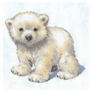 **-My Cross Stitchanimal Magic-** Polar Bear Cub 19x16.75cm 14 Count ##-My Cross Stitch 057131-POLAR-BEAR-CUB-##