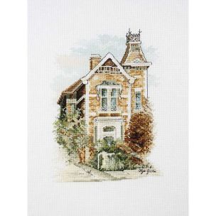 **-Dmc By Leuts Cross-** Stitch Victorian Mansion 17x23cm ##-Dmc 577103-##