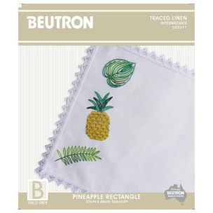 **-Pineapple Floral Embroidery Traycloth Kit 31x45cm-** ##-Beutron 585311-##
