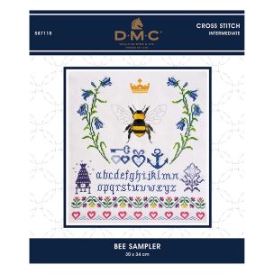 **-Dmc By Leuts Cross-** Stitch Bee Sampler 30x34cm ##-Dmc 587118-##