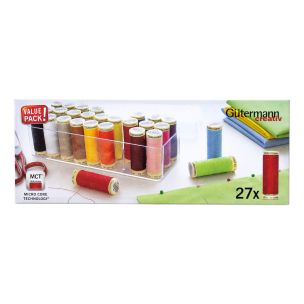 **-Gutermann Sewing Thread Box 27 Assorted Spools 100mt Sew-** All Thread ##-Gutermann 799749-##