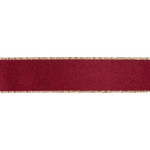 **-Ribbon Satin Gold Edge 25mmx20mt Burgundy 405-** ##-Berisfords 801330-405BURGUNDY-##