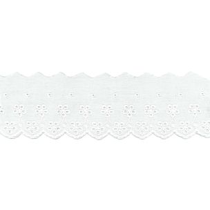 **-Lace Cambric 70mm X 27mt-** White ##-Birch Creative BC0008-WHITE-##