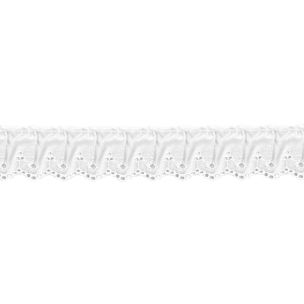 **-Lace Frilled Cambric 52mm X 18mt-** White ##-Birch Creative BCF003-WHITE-##