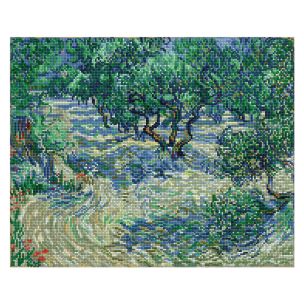 **-Diamond Dotz Crystal Art Kit-** Olive Orchard (Apres Van Gogh), 42 x 52cm ##-Diamond Dotz DD12-075-##