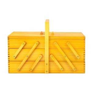 **-Milward Sewing Box Cantilever Pine Wood 3 Tier 21.2 X 41.9 X 44.7cm-** ##-Milwards GB8550-##