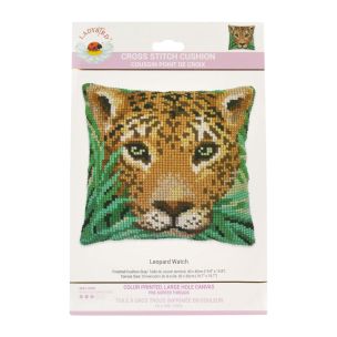 **-Lady Bird Designs Sudan Tapestry Cushion Kit-** Leopard Watch 40cmx40cm ##-Ladybird Designs LH9-014-##