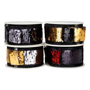 **-Sequin Galon Reversible 40mmx6.5m Gold/Silver-** ##-Stephanoise S11063-##