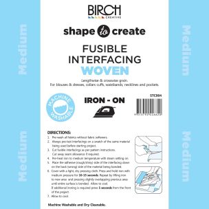 **-Shape To Create I/Facing Woven I/O Medium 90cm X 40mt-** White ##-Birch Creative STC004-##