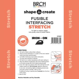 **-Shape To Create I/Facing Stretch I/O Soft 90cm X 45mt-** White ##-Birch Creative STC007-##
