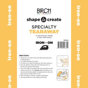 **-Shape To Create Tear Away Iron On Medium 90cm X 25mt-** White ##-Birch Creative STC015-##