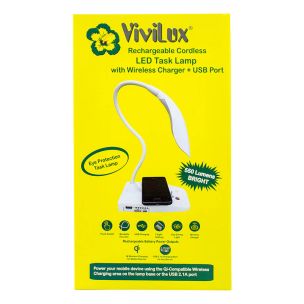 **-Vivilux Rechargeable Cordless Led Task Lamp-** ##-Vivilux VLDSKW01-##
