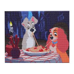 **-Craft Buddy Disney Crystal Art Kit 40x50cm-** Lady And The Tramp ##-Craft Buddy 020947-LADY-AND-TRAMP-##