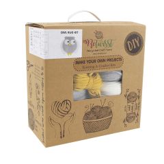 **-Retwisst Owl Rug Kit-** Grey/White Rg - 001 Sb#25 ##-Retwisst 036102-##