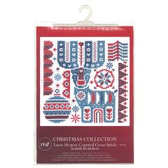 **-My Cross Stitch Christmas-** Scandi Reindeer 5.75x5.75in 14 Count Printed ##-My Cross Stitch 057137-REINDEER-##