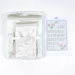 **-Dmc Ready To Stitch Towel Set(2pc)-** Baroque All Over Floral Design 50x100/30x50cm - 14cnt Aida ##-Dmc 119152-CL113L-##
