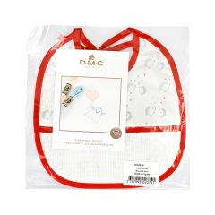 **-Dmc Ready To Stitch Bib 3mth-** 14ct Aida 22x25cm - Hedgehog ##-Dmc 119191-HEDGEHOG-##