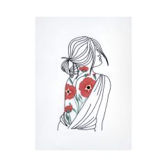 **-Dmc Designer Embroidery Kit-** Joanna Portrait With Poppies 17x28cm ##-Dmc 119226-TB202-##