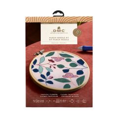 **-Dmc Designer Punch Needle Kit-** Nathalie Tropical Flowers 17.8x17.2cm ##-Dmc 119229-PN011-##