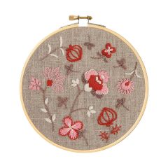 **-Dmc Eco Vita Embroidery Kit-** Indiennes Flowers 13.6x14cm ##-Dmc 119234-TB228-##