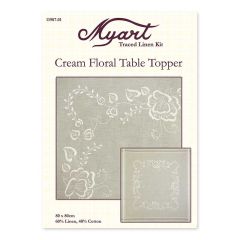 **-Cream Floral Topper 80x80-** ##-Beutron 11987-01-##