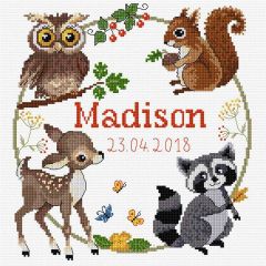 **-Dmc Birth Sampler Ccs 23x23cm-** ##-Dmc 587113-##