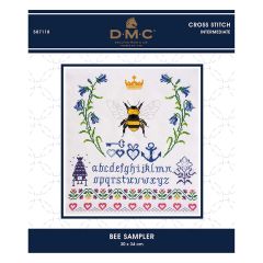 **-Dmc By Leuts Cross-** Stitch Bee Sampler 30x34cm ##-Dmc 587118-##