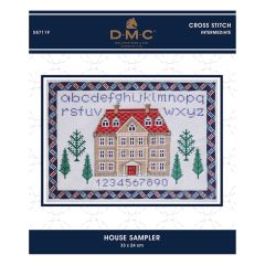 **-Dmc By Leuts Cross-** Stitch House Sampler 33x24cm ##-Dmc 587119-##