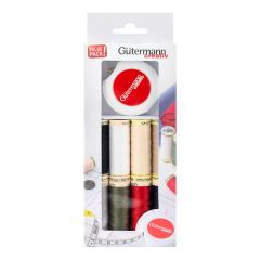 **-Gutermann Sew-** All - Thread Set 100m X 8 Rl & Compact Tape Measure ##-Gutermann 734574-##