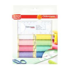 **-Gutermann Thread Sew-** All 100mt Set 8rl With Seam Gauge ##-Gutermann 734583-##