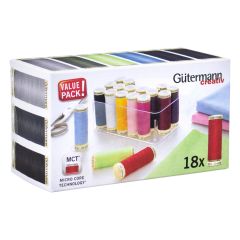 **-Gutermann Sewing Thread Box 18 Assorted Spools 100mt Sew-** All Thread ##-Gutermann 799748-##