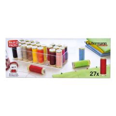**-Gutermann Sewing Thread Box 27 Assorted Spools 100mt Sew-** All Thread ##-Gutermann 799749-##