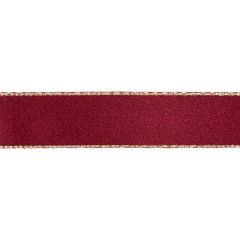 **-Ribbon Satin Gold Edge 25mmx20mt Burgundy 405-** ##-Berisfords 801330-405BURGUNDY-##