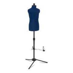 **-Sewing Online Adjustable Dressmakers Dummy, Junior in Blue Fabric with Hem Marker, Child Dress Form-** Pin, Measure, Fit and Display your Clothes on this Tailors Dummy - SPDM1600 ##-Adjustoform SPDM1600-##