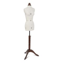 **-Adjustable Dressmakers Dummy-** Lady Valet in Cream Fabric with Hem Marker, Dress Form Sizes 6 to 22, Pin, Measure, Fit and Display your Clothes on this Tailors Dummy ##-Sewing Online SPDM164---0-2-6-8-##