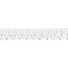 **-Lace Frilled Cambric 52mm X 18mt-** White ##-Birch Creative BCF003-WHITE-##