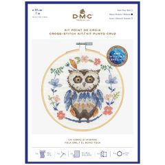 **-Dmc Cross Stitch Kit-** Folk Owl 14ct 18cm ##-Dmc BK1925-##