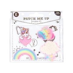 **-Make It Motif Iron-** On Heart,Rainbow,Cloud Multi 4pc/3pk ##-Make It BM7001-##