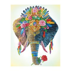 **-Diamond Dotz Crystal Art Kit-** Bohemian Elephant, 51 x 41cm ##-Diamond Dotz DD11-002-##