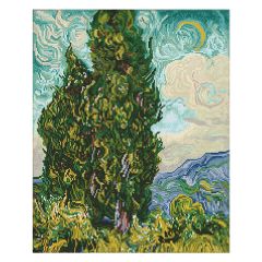 **-Diamond Dotz Crystal Art Kit-** Cypresses (Apres Van Gogh), 62.5 x 50.50cm ##-Diamond Dotz DD12-074-##