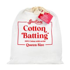 **-Sew Easy Batting 100% Cotton Natural 140gsm With Scrim Queen 213 x 254cm-** ##-Sew Easy EB18-Q-##