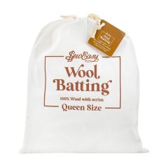 **-Sew Easy Batting 100% Wool 125gsm With Scrim Queen 213 x 254cm-** ##-Sew Easy EB36-Q-##
