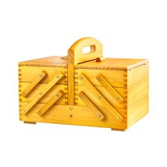 **-Milward Sewing Box Cantilever Pine Wood 3 Tier 23 X 31 X 25.2cm-** ##-Milwards GB8450-##