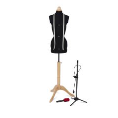 **-Adjustable Dressmakers Dummy-** Lady Valet in Black Fabric with Hem Marker, Dress Form Sizes 6 to 22, Pin, Measure, Fit and Display your Clothes on this Tailors Dummy ##-Sewing Online JACKSO_ADJFOR_SPDM164---1-3-##